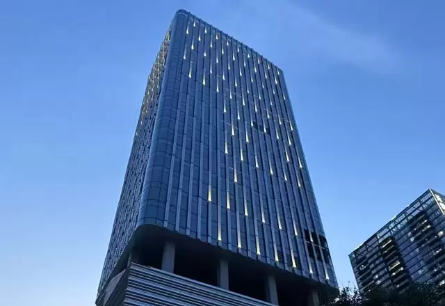 시안 고층빌딩 외관 조명