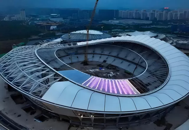 우시 경기장 외관 조명